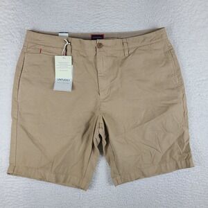 UNTUCKit Shorts Mens 36 Khaki Brown 9" Inseam Pima Cotton Casual Chino NWT NEW